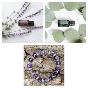 Nyugodt esték csomag: dōTERRA Levendula, Balance + ametiszt karkötő